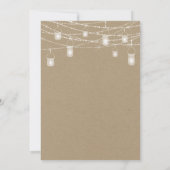Invitation Dîner de répétition de mariage Rustic Lights (Dos)
