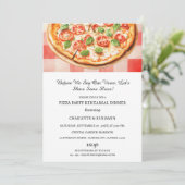 Invitation Dîner de répétition de mariage Rustic Pizza Party (Debout devant)