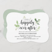 Invitation Dîner de répétition de Mariage rustique verdoyant  (Devant / Derrière)