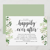 Invitation Dîner de répétition de mariage rustique verdure (Devant / Derrière)