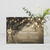 Invitation Dîner de répétition de mariage rustique vintage en (Debout devant)