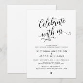 Invitation Dîner de répétition de mariage, simple noir élégan (Devant / Derrière)