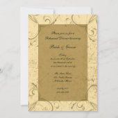 Invitation Dîner de répétition de mariage stressé et élégant (Devant)