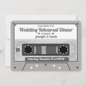 Invitation Dîner de répétition de mariage sur cassette rétro (Devant)