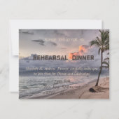 Invitation Dîner de répétition de mariage sur la plage (Devant)