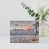 Invitation Dîner de répétition de mariage sur la plage (Debout devant)