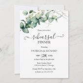 Invitation Dîner de répétition de mariage verdure  (Devant)