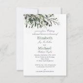 Invitation Dîner de répétition de Mariage vert italien botani (Devant)