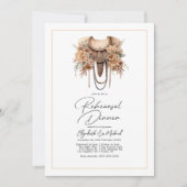 Invitation Dîner de répétition de mariage western rustique (Devant)