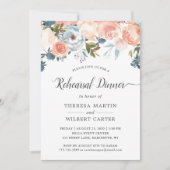 Invitation Dîner de répétition de Mariages de automne floraux (Devant)