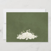 Invitation Dîner de répétition de Mariages floraux aux roses  (Dos)