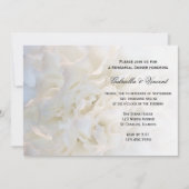 Invitation Dîner de répétition de Mariages floraux blancs (Devant)
