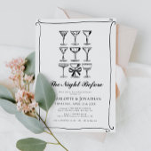 Invitation Dîner de répétition de Martini tiré à la main