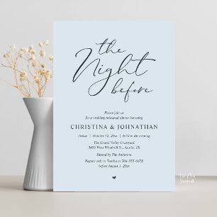 Invitation “Dîner de répétition de Misty Blue “The Night Befo