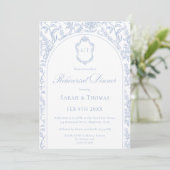 Invitation Dîner de répétition de monogramme de chinoiserie f (Debout devant)