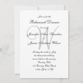 Invitation Dîner de répétition de monogramme moderne Invitati (Dos)