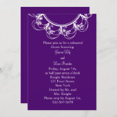 Invitation Dîner de répétition de monogramme (violet) (Devant / Derrière)