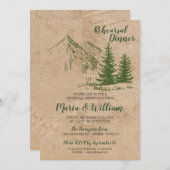 Invitation Dîner de répétition de montagne rustique Invitatio (Devant / Derrière)