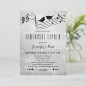 Invitation Dîner de répétition de musique noire et blanche In (Debout devant)