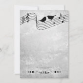 Invitation Dîner de répétition de musique noire et blanche In (Dos)