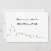 Invitation Dîner de répétition de Nashville Tenn Skyline (Dos)