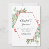 Invitation Dîner de répétition de Noël géométrique aquarelle (Devant)