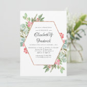 Invitation Dîner de répétition de Noël géométrique aquarelle (Debout devant)