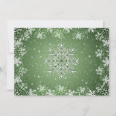 Invitation Dîner de répétition de Noël vert (Dos)