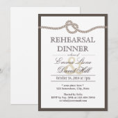Invitation Dîner de répétition de noeud à la frontière simple (Devant / Derrière)