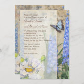 Invitation Dîner de répétition de papillon de libellule de fl (Devant / Derrière)