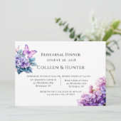 Invitation Dîner de répétition de papillon Floral de Violet H (Debout devant)