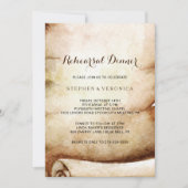 Invitation Dîner de répétition de pays rustique (Devant)