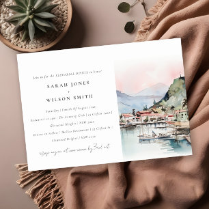 Invitation Dîner de répétition de paysage à l'aquarelle Kauai