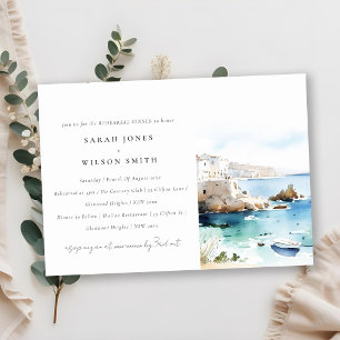 Invitation Dîner de répétition de paysage à l'aquarelle Pugli