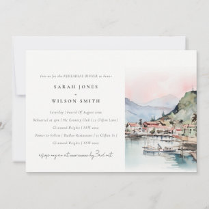 Invitation Dîner de répétition de paysage aquarelle Kauai Haw