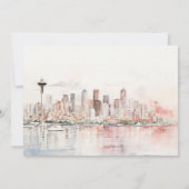 Invitation Dîner de répétition de paysage de Seattle, Washing (Dos)