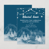 Invitation Dîner de répétition de paysage hivernal enneigé (Devant / Derrière)
