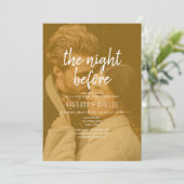 Invitation Dîner de répétition de photo orange (Debout devant)