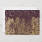 Invitation Dîner de répétition de pin bordeaux d'hiver d'or (Dos)