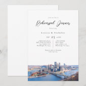 Invitation Dîner de répétition de Pittsburgh Cityscape Invita (Devant / Derrière)