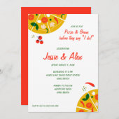 Invitation Dîner de répétition de pizza (Devant / Derrière)