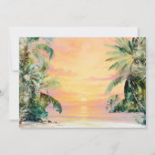Invitation Dîner de répétition de plage de palmiers tropicaux (Dos)