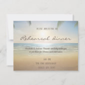 Invitation Dîner de répétition de plage de Palms Sunset (Devant)