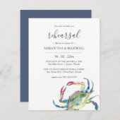 Invitation Dîner de répétition de plage Modèle de l'invitatio (Devant / Derrière)