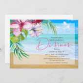 Invitation Dîner de répétition de plage tropicale (Devant / Derrière)