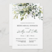 Invitation Dîner de répétition de plantes Eucalyptus Invitati (Devant / Derrière)