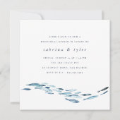 Invitation Dîner de répétition de poisson d'aquarelle bleue (Devant)