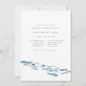 Invitation Dîner de répétition de poisson d'aquarelle bleue (Devant)