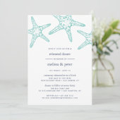 Invitation Dîner de répétition de poisson-Starfish Aqua & Nav (Debout devant)