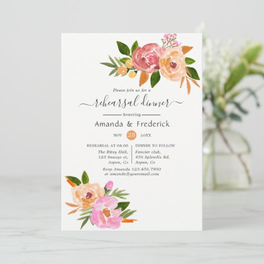 Invitation Dîner de répétition de printemps (Debout devant)